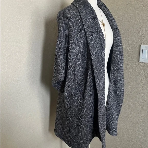 a.n.a Charcoal Knit Open Cardigan - Picture 6 of 13